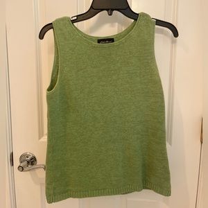 This bright green Eddie Bauer sweater vest!!